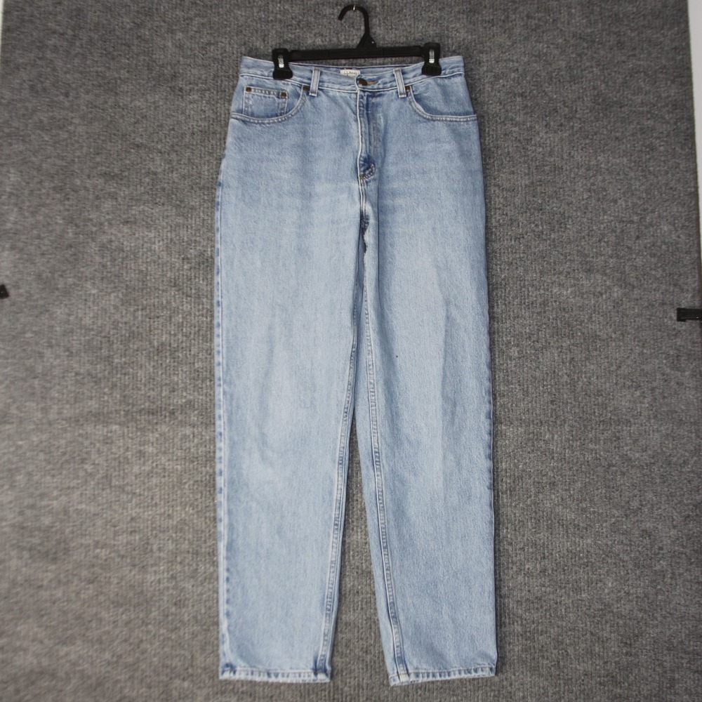 L.L. Bean Women's Straight Leg Jeans in Light Blue Wash, size 10 Medium Tall